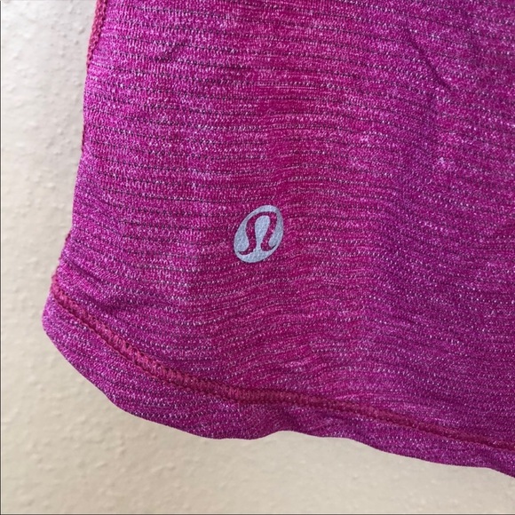 LuluLemon Pink/Purple Striped Tank Built in Bra 4 EUC - Picture 2 of 3